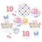 Big Dot of Happiness Preppy 10th Birthday Girl Large Confetti, Hello Double Digits Birthday Party Decorations, Giant Pastel Confetti - 27 Ct Circles